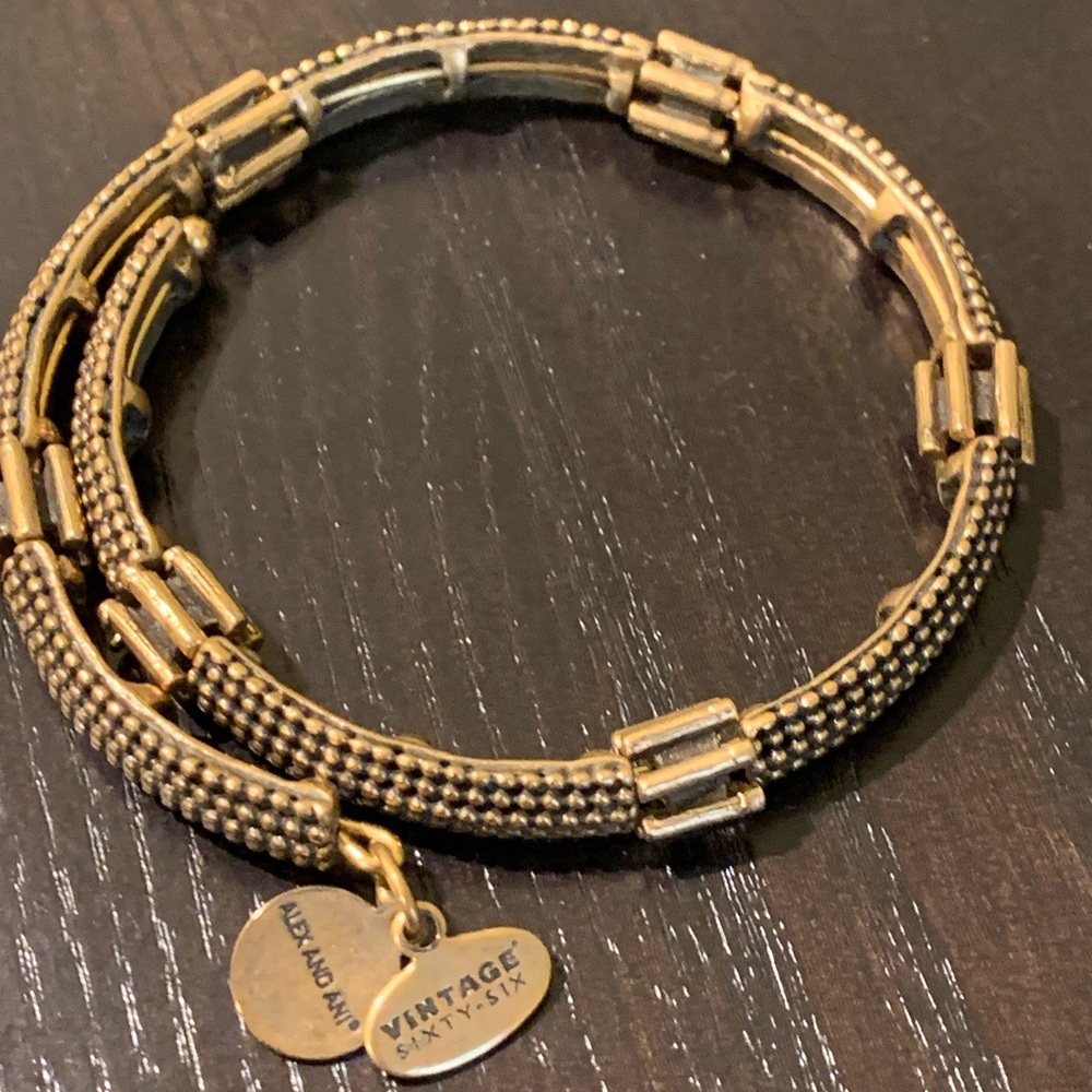 Alex and Ani Vintage sixty-six wrap bracelet.